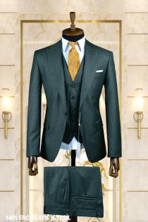 Dobby Men's Suit Dark Green