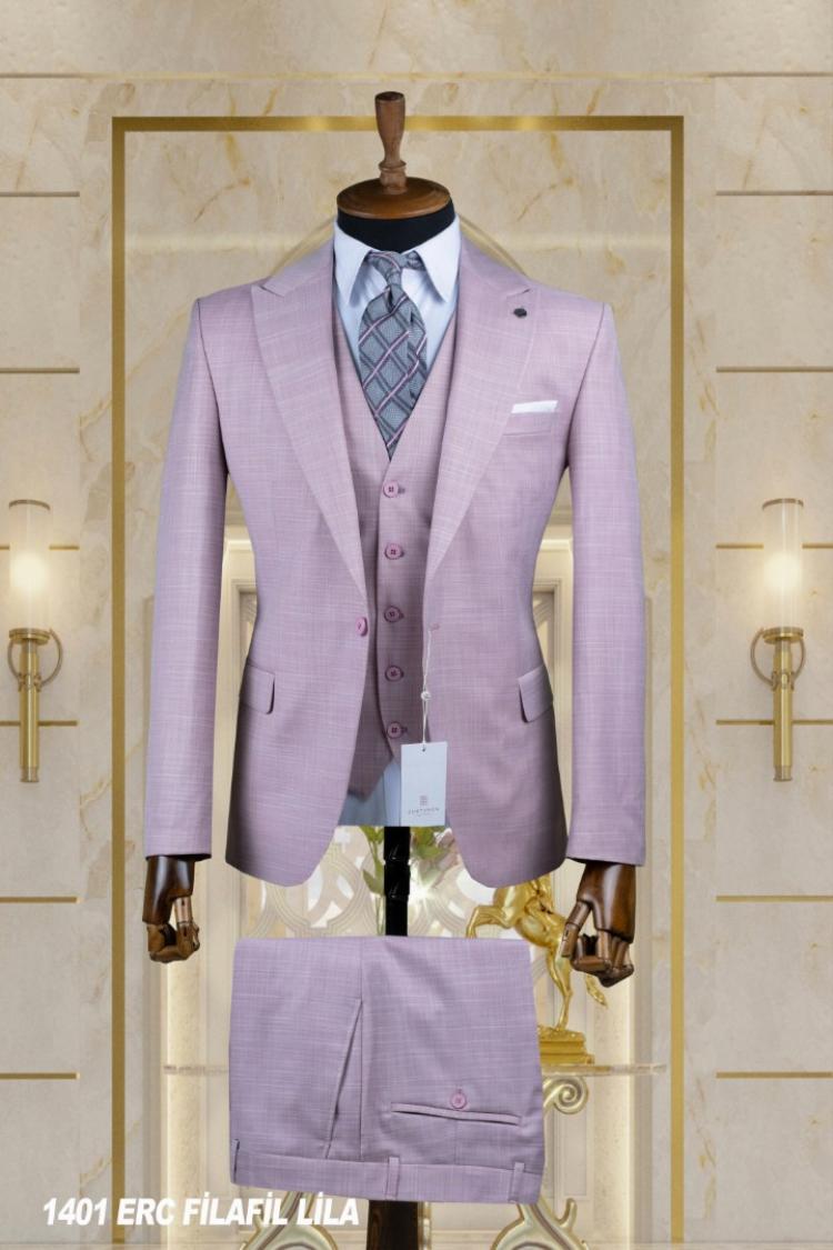 Dobby Men's Suit Lilac Dobby Men's Suit Lilac