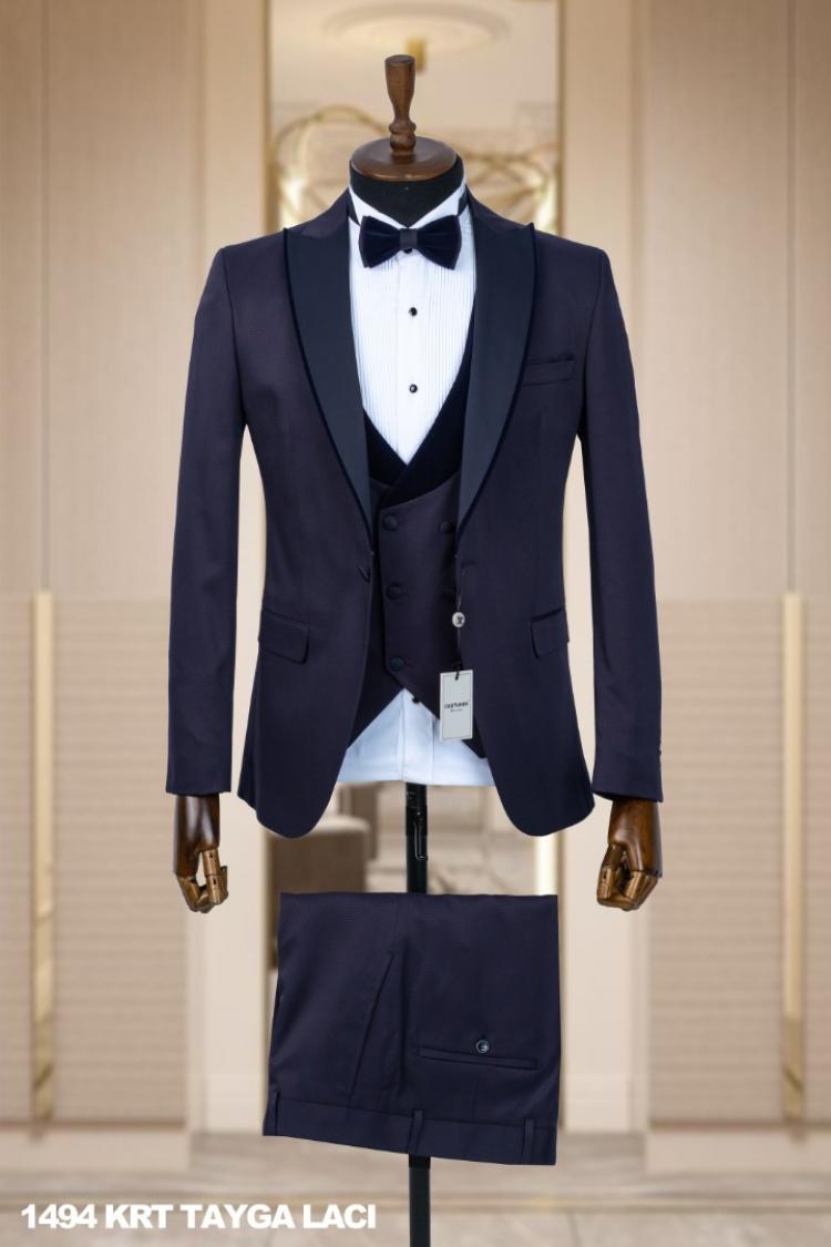 Men's Wedding Suit Navy Blue