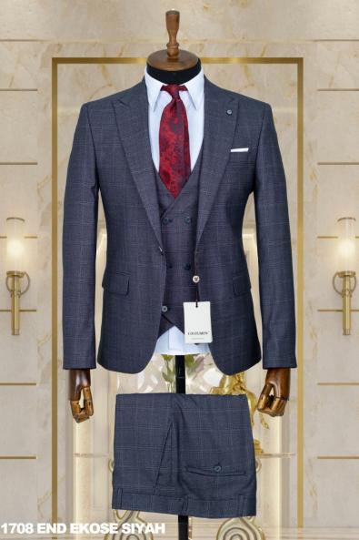 Dobby Men's Suit Black