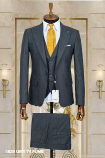 Dobby Men's Suit Smoked
