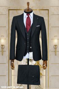 Dobby Men's Suit Black