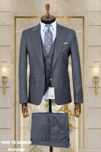 Dobby Men's Suit Smoked Dobby Men's Suit Smoked