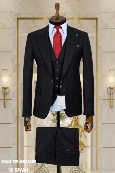 Dobby Men's Suit Black