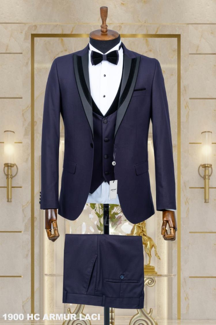 Men's Wedding Suit Navy Blue