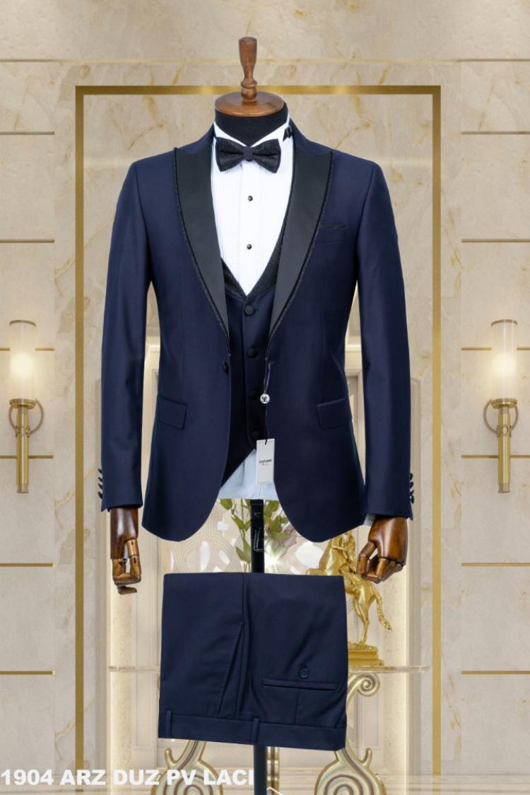 Men's Wedding Suit Navy Blue