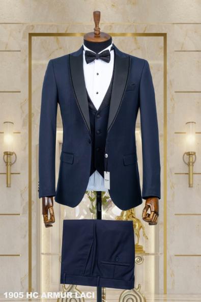 Men's Wedding Suit Navy Blue