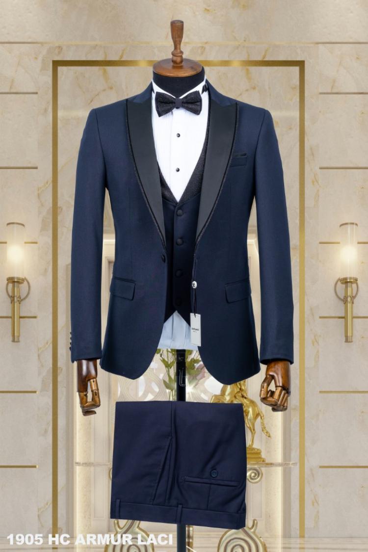Men's Wedding Suit Navy Blue