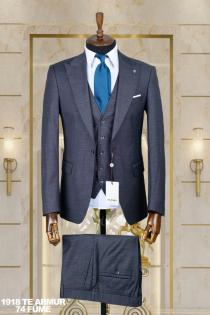 Dobby Men's Suit Smoked Dobby Men's Suit Smoked