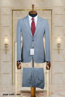 Double Men's Suit Grey