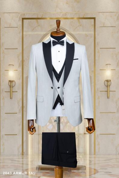 Jacquard Men's Groom Suit