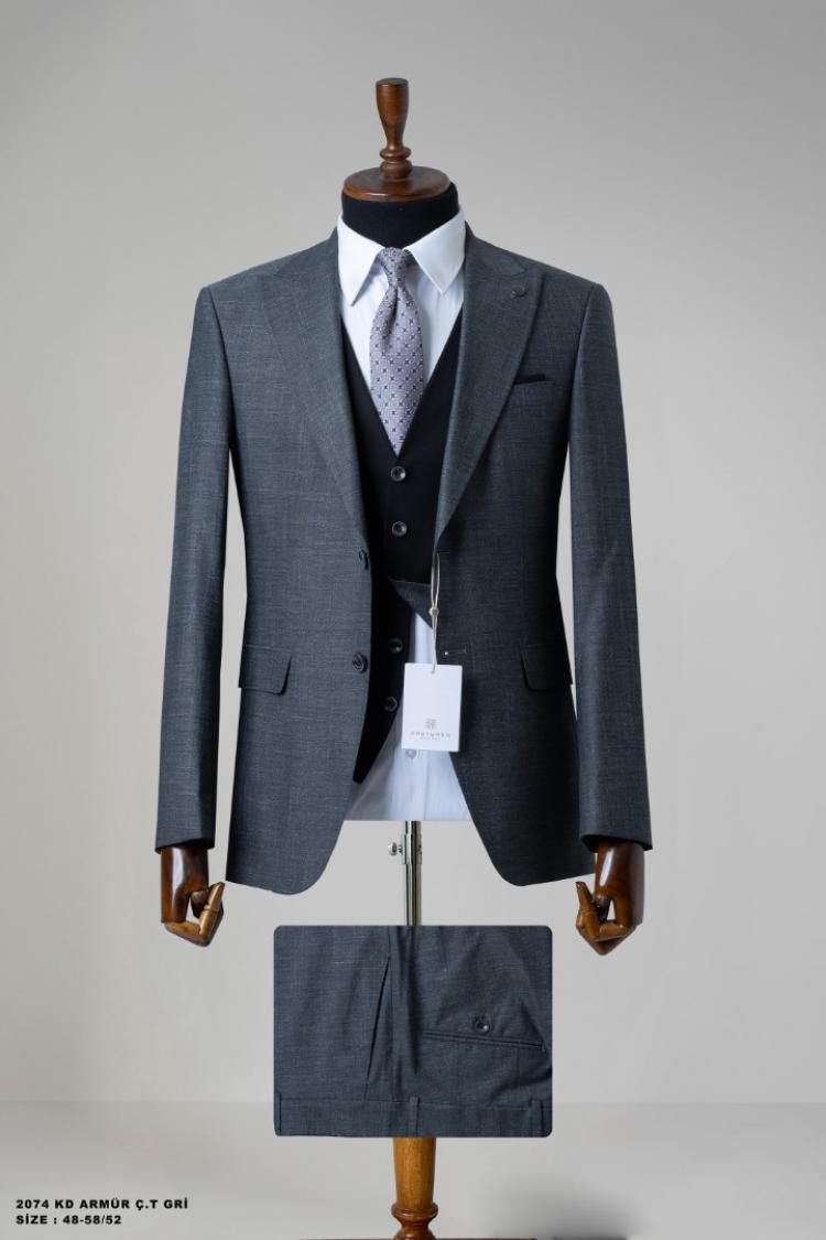 Men's Suit with Double-Sided Vest