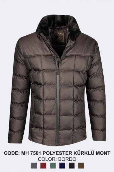 Men's Poly Coat Claret Red