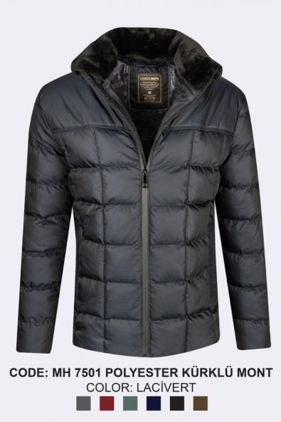 Men's Poly Coat Navy Blue