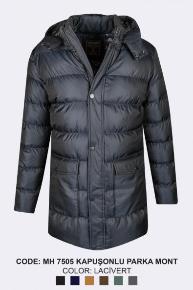 Men's Poly Coat Navy Blue