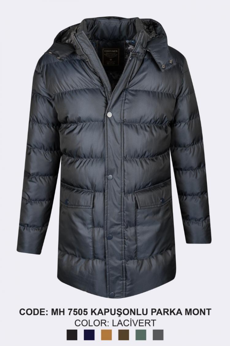 Men's Poly Coat Navy Blue